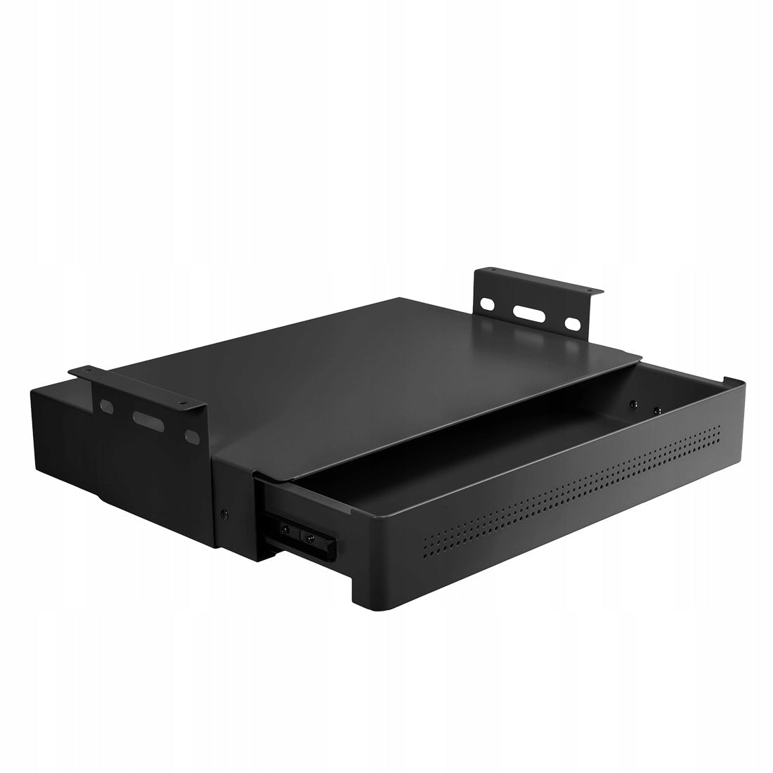 Undercounter desk drawer Spacetronik with SHELF 48x30 cm 8kg black Manufacturer code SPB143B
