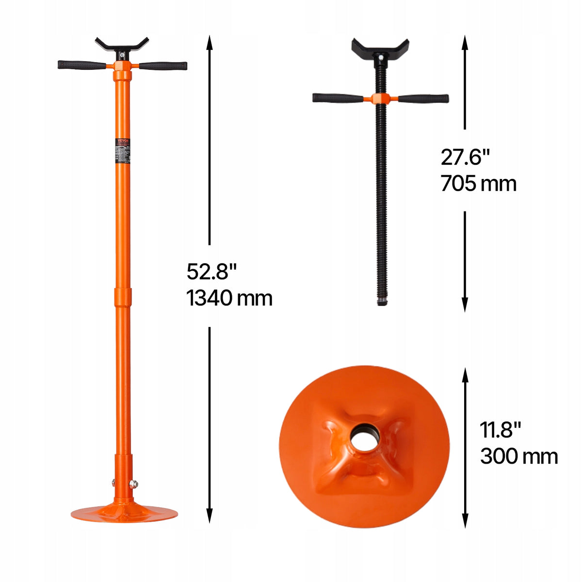 Underhoist Support Stand 3/4Ton Capacity Under Hoist Jack Stand Round Base Brand Vevor