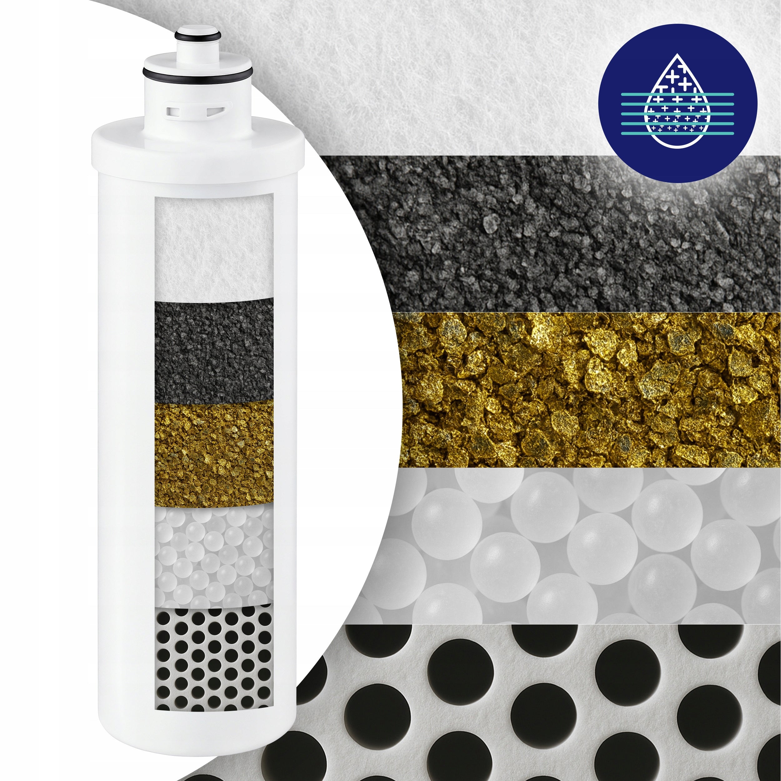 Undersink filter AquaFloow 5in1 - carbon, REDOX, nonwoven fabric, chlorine removal Packaging status original
