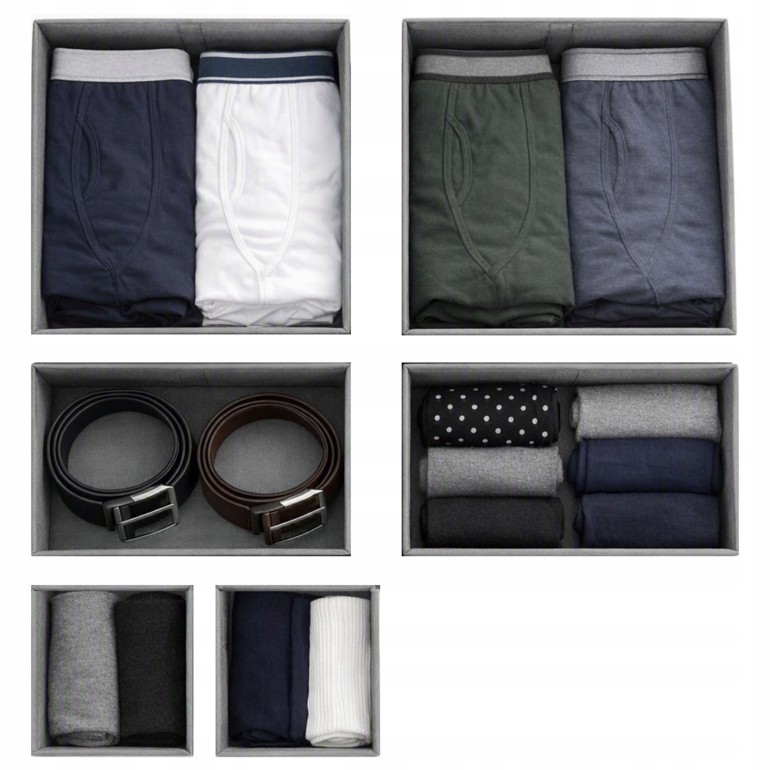 Underwear Drawer Organizer Cabinet Drawer Inserts OGIVO Dark Grey Packaging status original