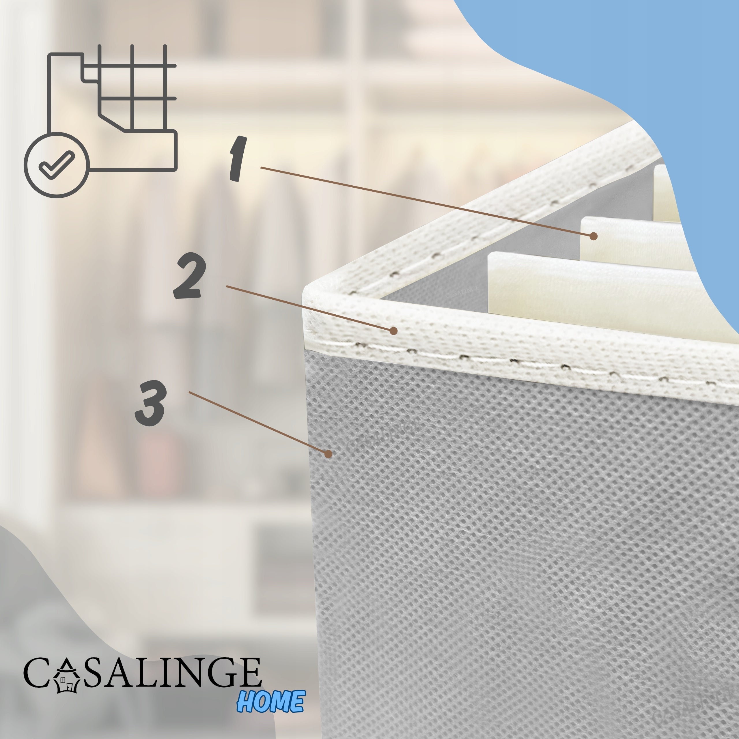 Underwear Organizer Clothes Socks Drawer Pants Wardrobe SET Brand Casalinge