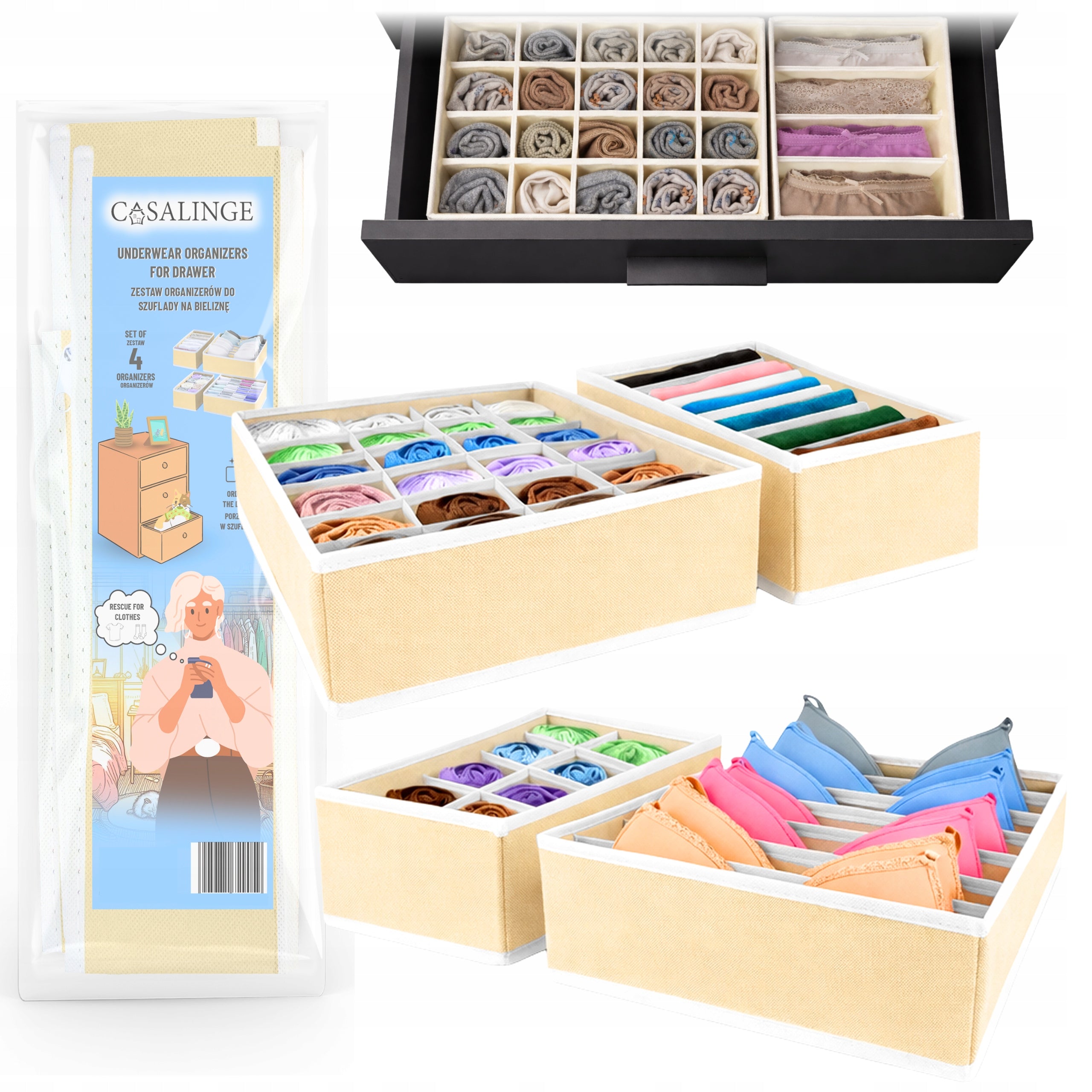 Underwear Organizer Clothes Socks Drawer Pants Wardrobe SET