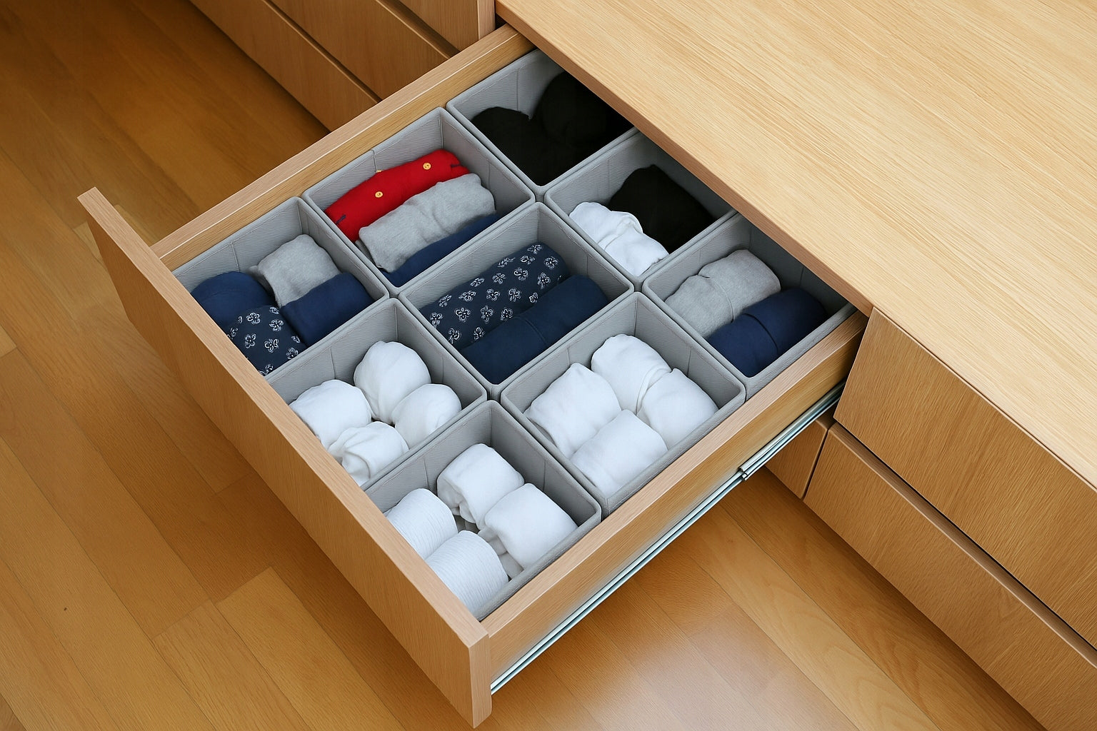 Underwear Organizers 3 Pcs for Drawer Closet Socks Compartments Manufacturer code NP-139