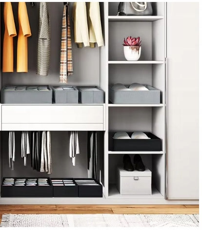 Underwear Organizers for Drawer, Closets in Black - 4 Pieces Name Organizery na bielizne, skarpety i inne drobiazgi