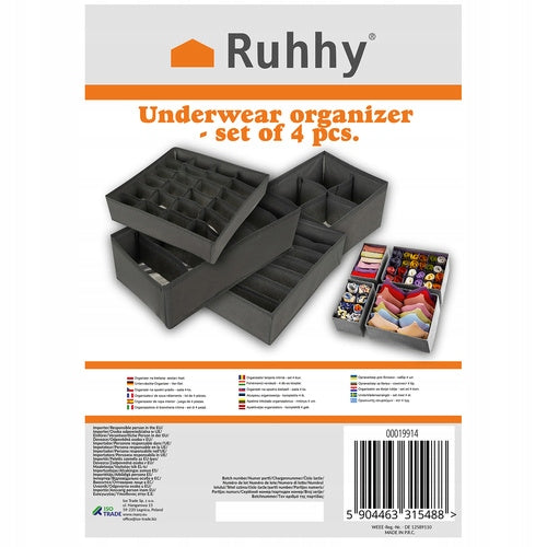 Underwear organizer- set of 4pcs Ruhhy 28167 Brand no brand