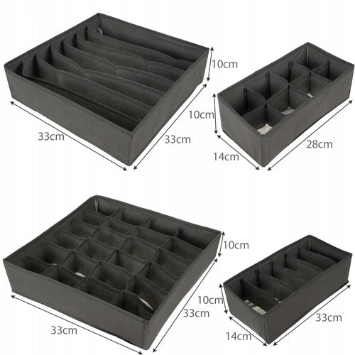 Underwear organizer- set of 4pcs Ruhhy 28167 Kind drawer organizer