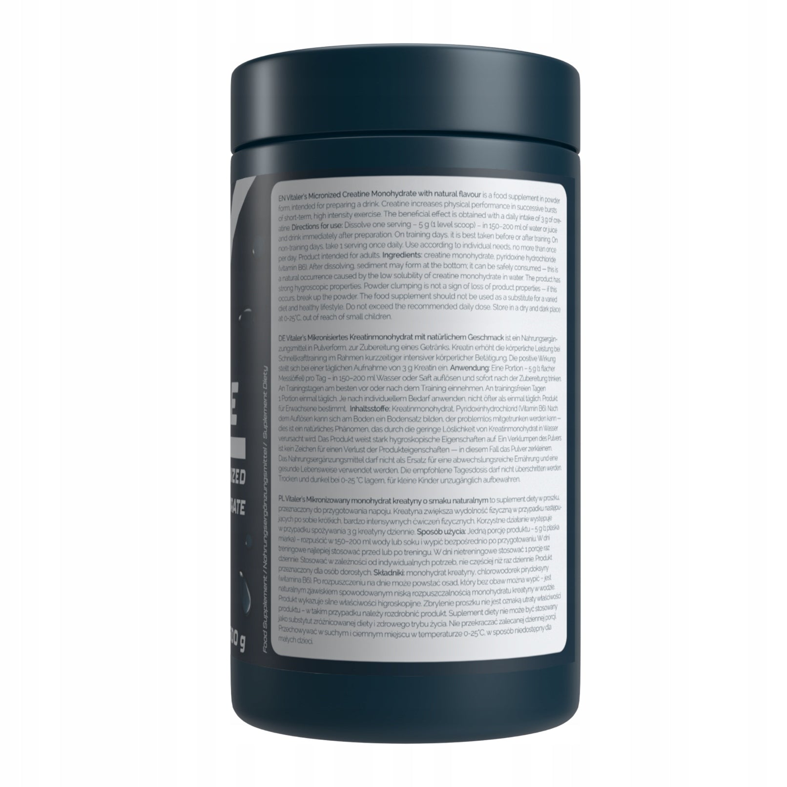 Unflavored Creatine Monohydrate - 100 SERVINGS - Creatine 500 g Packaging status original