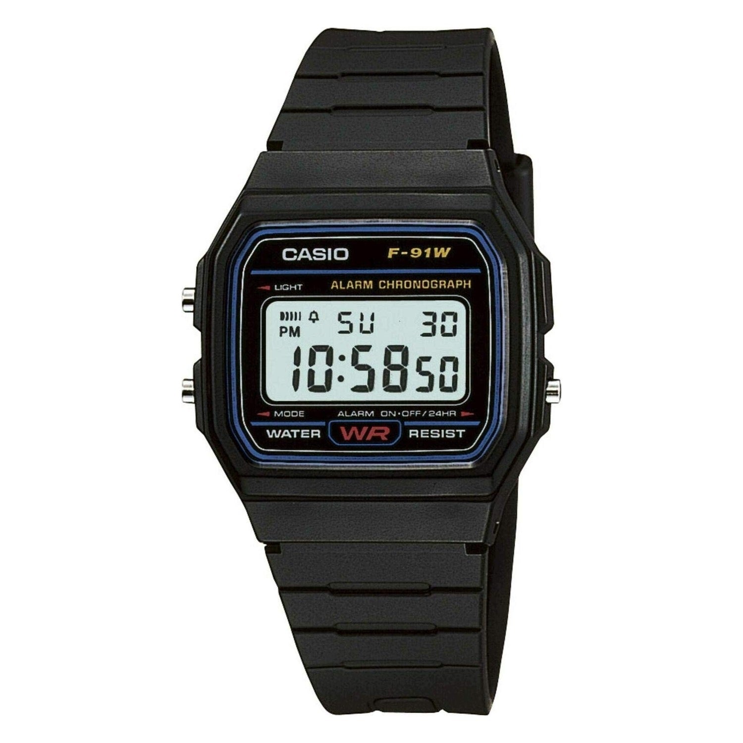 Unisex Digital Watch - with Alarm and Stopwatch - Black
