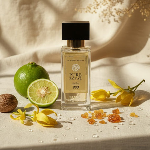 Unisex Perfume FM 980 Pure Royal 20% 50ml Citrus Bergamot Ylang Jasmine Packaging status original