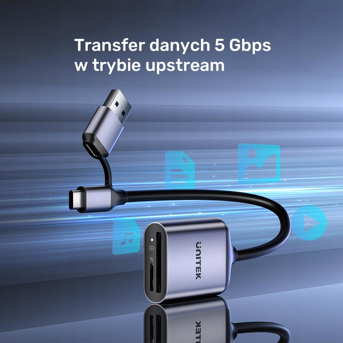 Unitek Memory card reader SD4.0 /Micro SD4.0, 2in1 Manufacturer Unitek