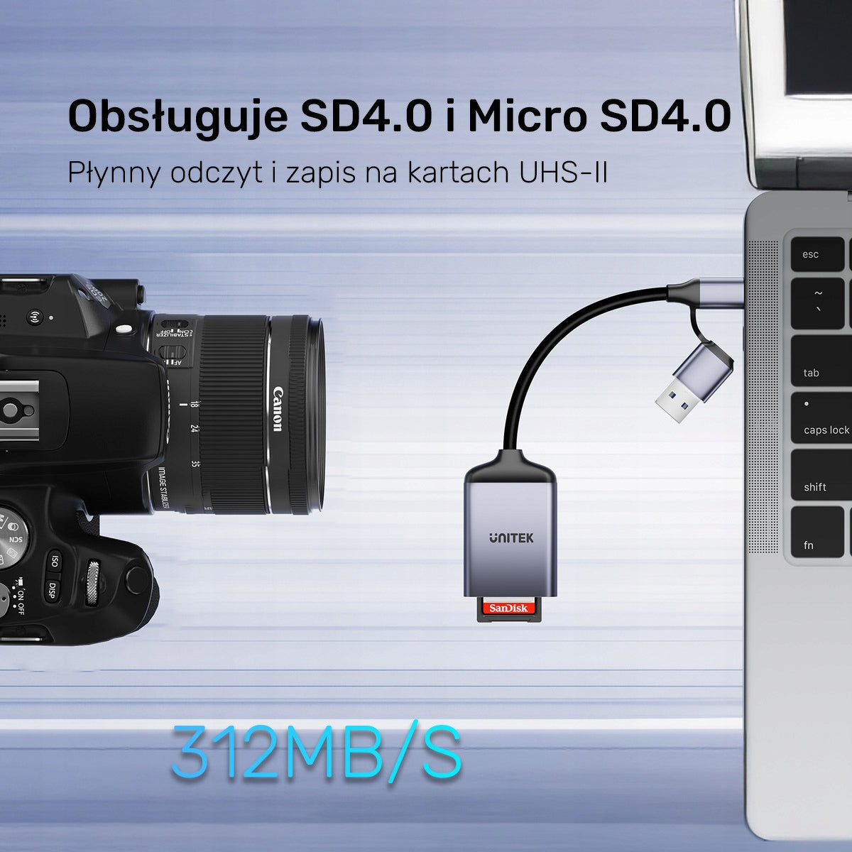 Unitek Memory card reader SD4.0 /Micro SD4.0, 2in1 Supported memory cards Micro Secure Digital (micro SD) Secure Digital (SD)