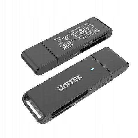 Unitek SD/microSD card reader USB-A 5Gbps/USB-C Manufacturer code R1010A
