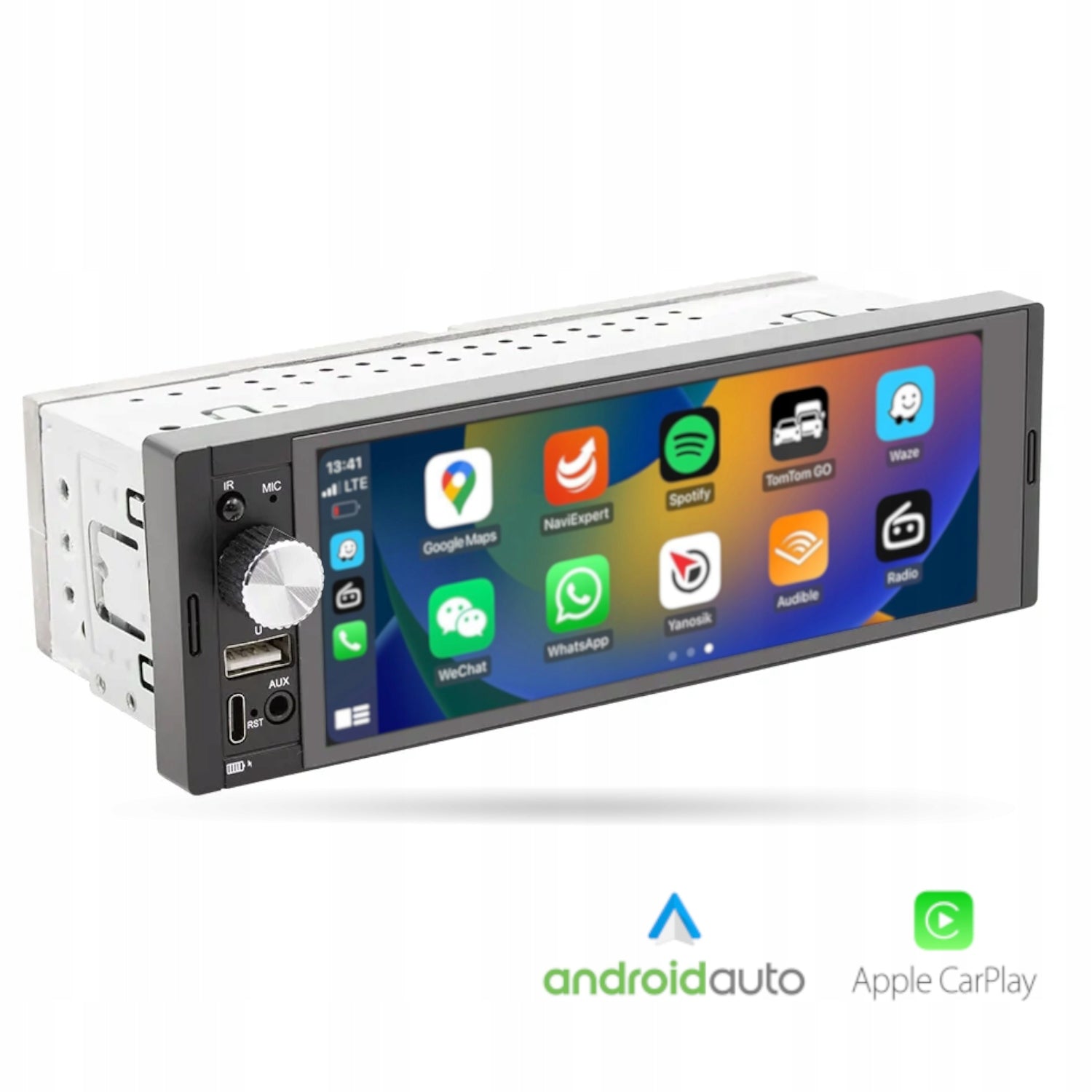 Universal 1DIN Android Auto Carplay Bluetooth Touch Car Radio