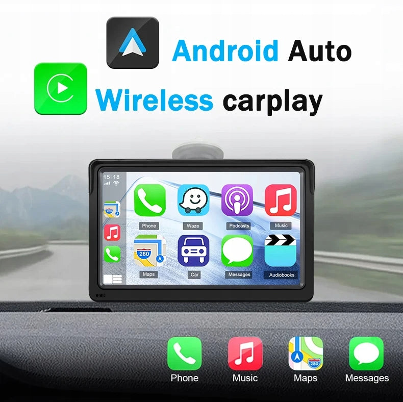 Universal 7 Inch Car Radio Player for Apple CarPlay Android Auto Manufacturer code ANDROID AUTO +APPLE CARPLAY +MP5