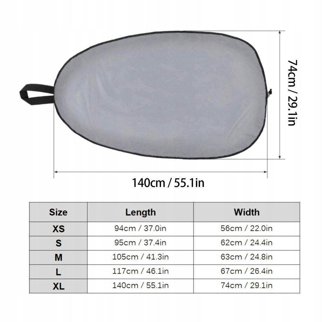 Universal Kayak Cover Waterproof Seal Cover Storage for Indoor XL Gray Manufacturer code Hellery-54033300