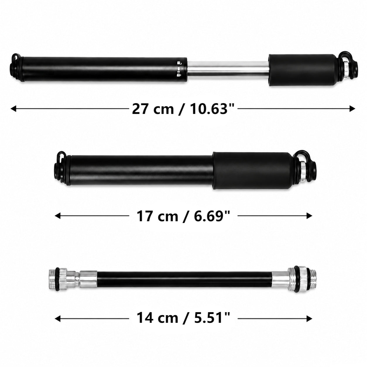 Universal Mini Bicycle Pump for Bike Ball Frame Handheld Hose Packaging status original