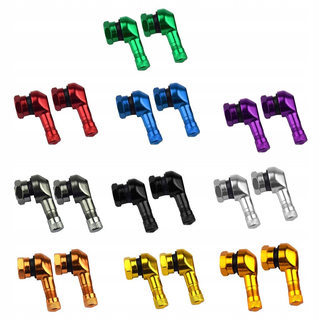 Universal Motorcycle CNC Wheel Tire Valves Stem Tire Degree Black Brand no brand