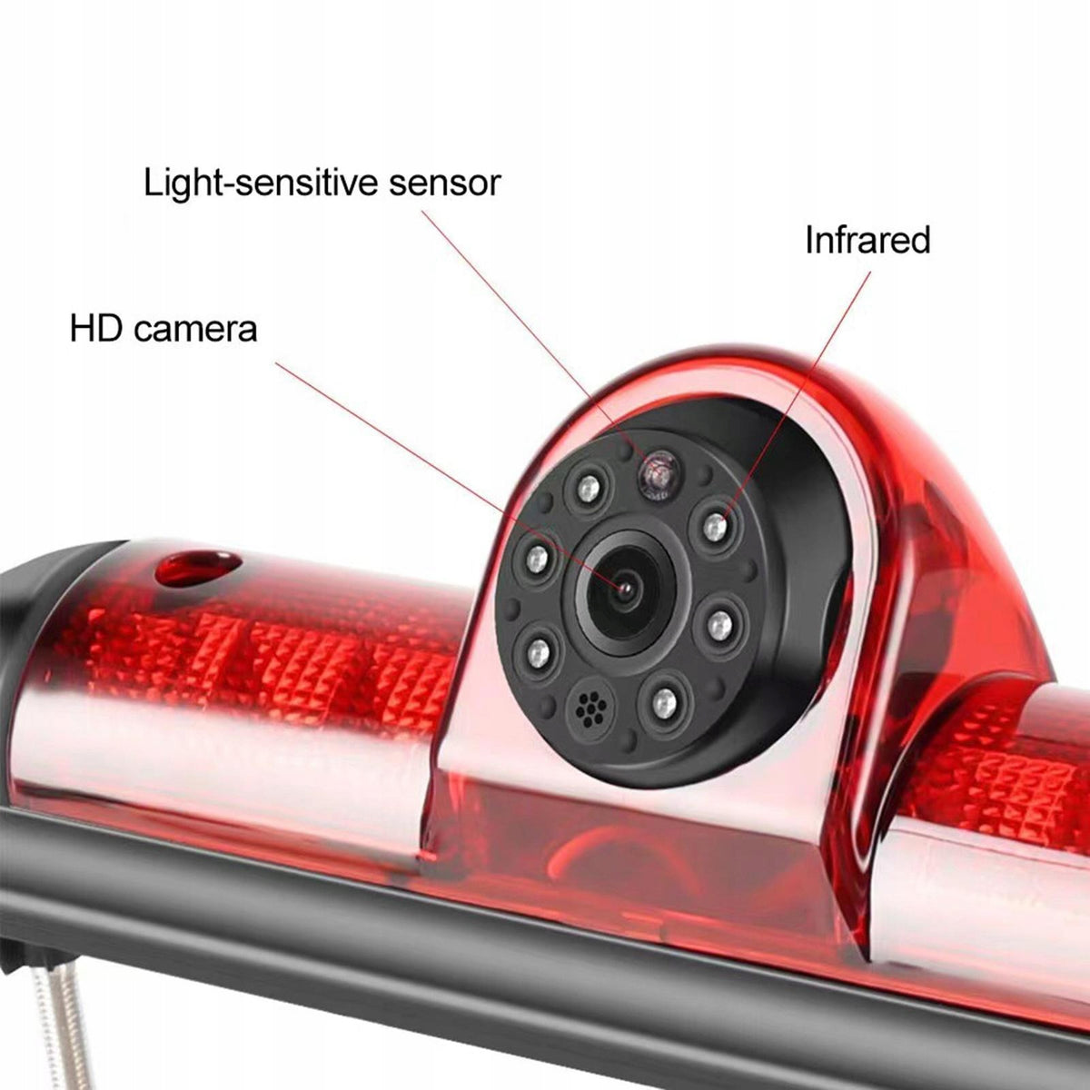 Universal RV 3rd Brake Light Reverse Camera Waterproof Housing Spare Parts Brand no brand