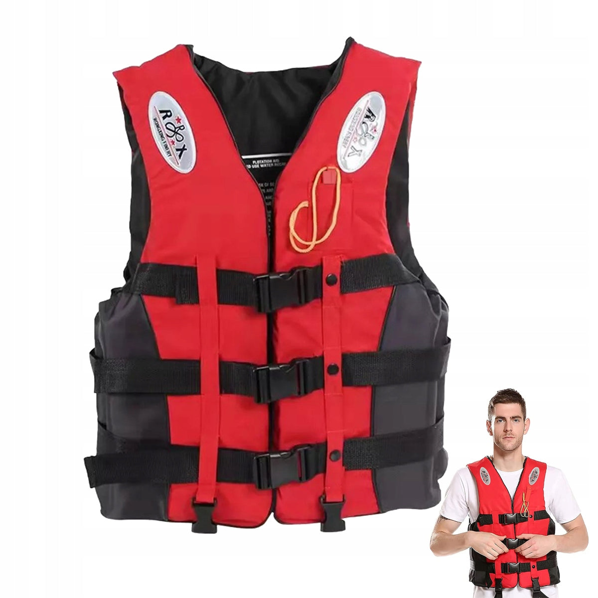 Universal Rescue Vest 140-170kg Best Quality With XXL Whistle