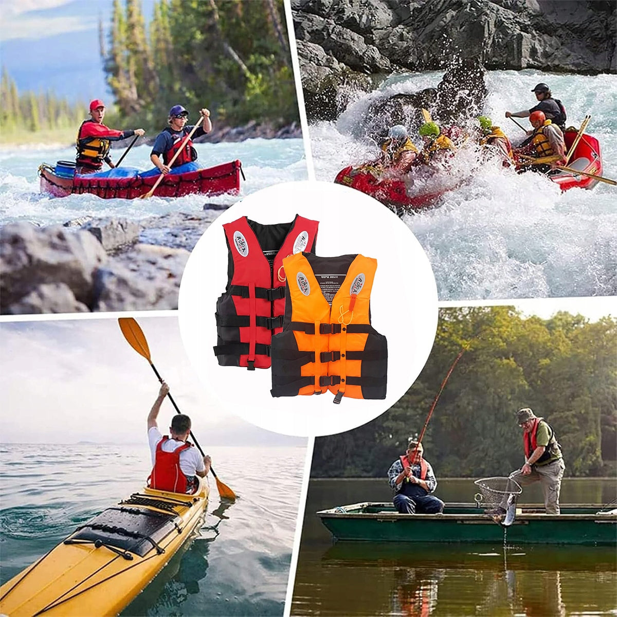 Universal Rescue Vest 85-110kg + whistle Oxford fabric 300D Manufacturer code 6942787676730