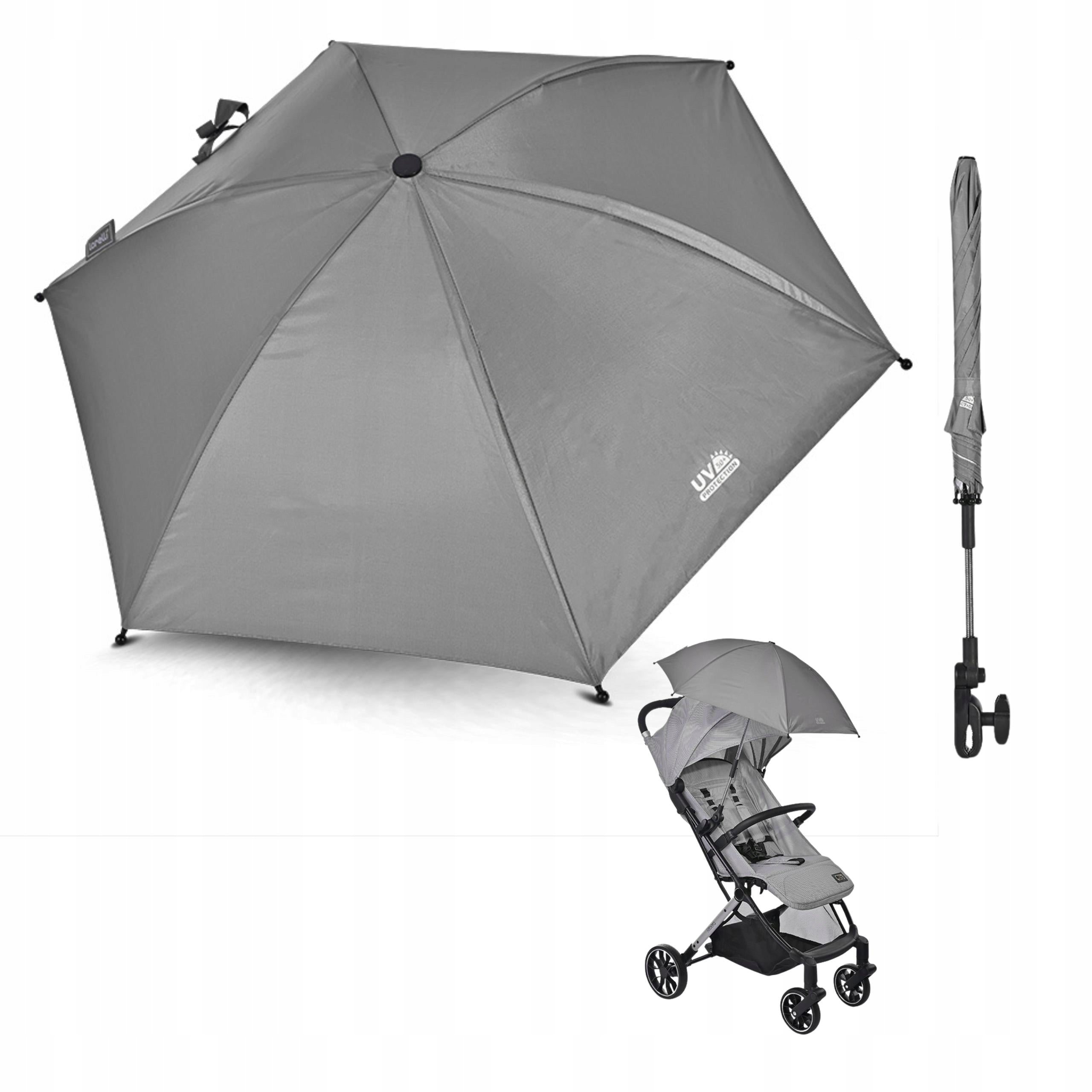 Universal Sun Umbrella For Stroller Grey UV Filter 50+
