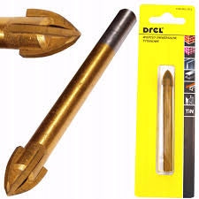 Universal Titanium Drill Bit For Ceramic Glass STONEWARE 6,0mm DREL