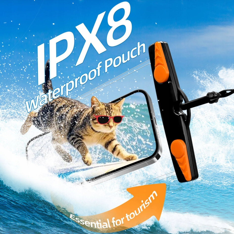 Universal Waterproof IPX8 AJUY Black Orange Phone Case Brand Ajuy