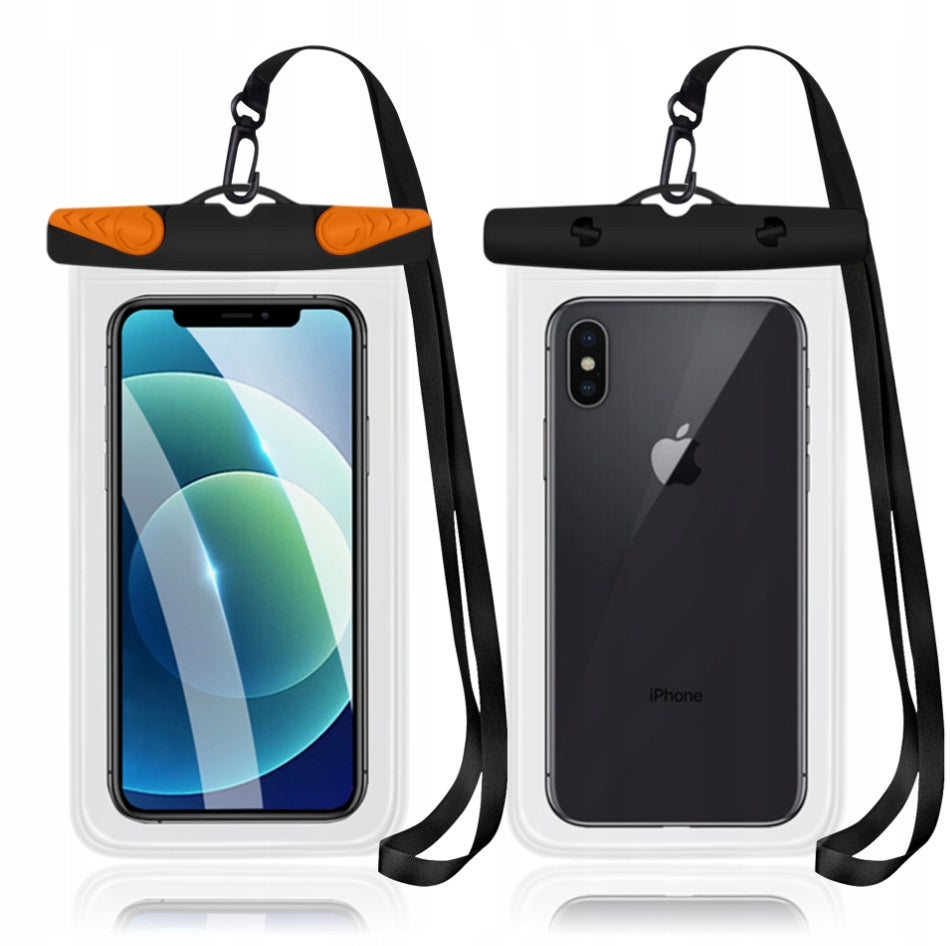 Universal Waterproof IPX8 AJUY Black Orange Phone Case