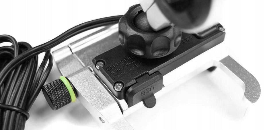 Universal aluminum motorcycle holder + USB QC EAN (GTIN) 5901445621490