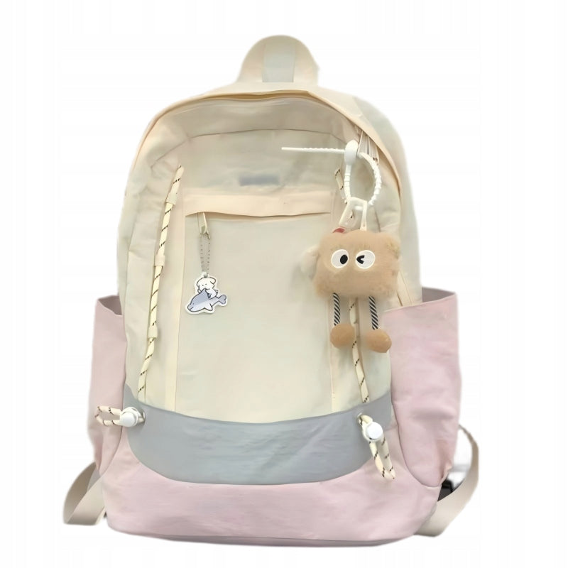 Universal backpack colorful for schoolgirls, lightweight and practical