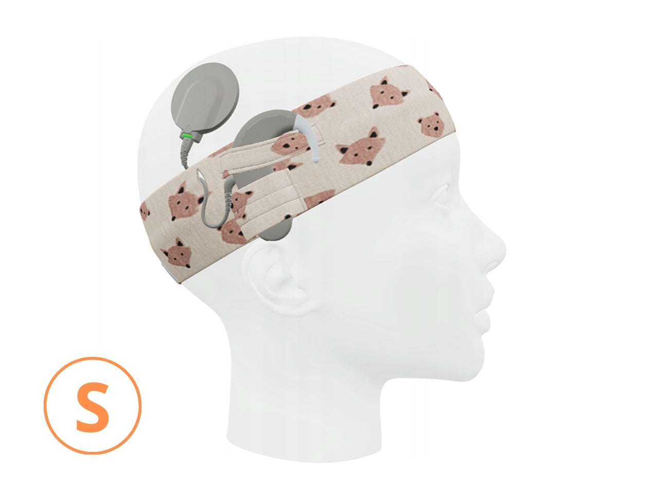 Universal band for speech processors / implants - teddy bears and foxes - size.S