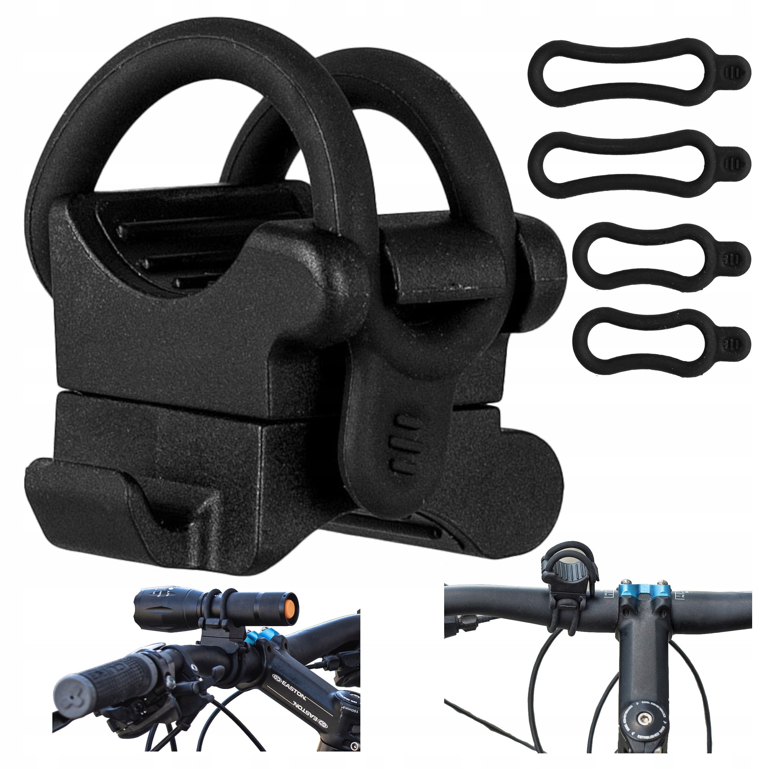 Universal bicycle holder for handlebar VAYOX for flashlight light