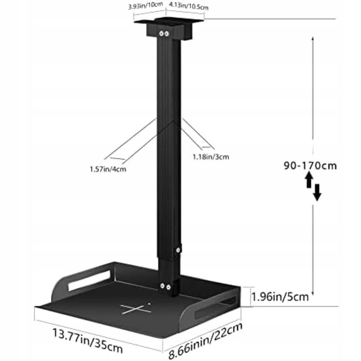 Universal ceiling mount TRAWOLF for projector adjustable 90-170 cm Brand no brand