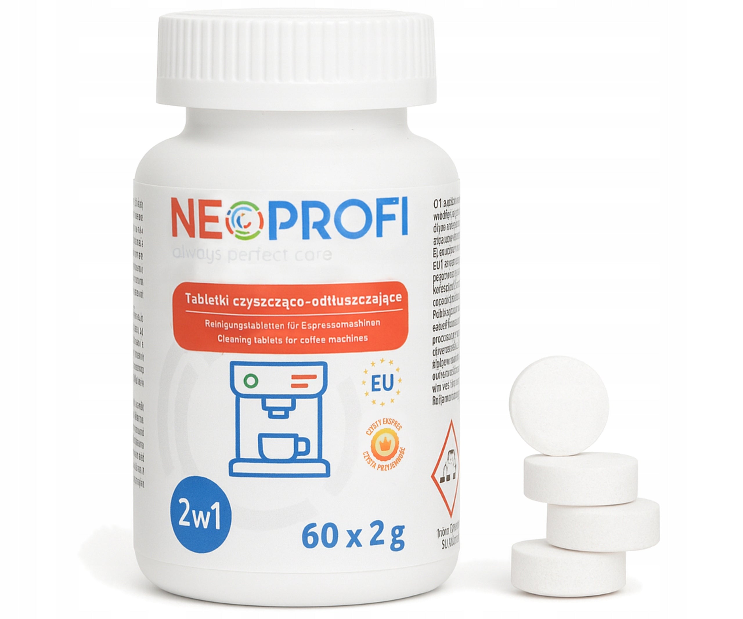 Universal cleaner NeoProfi for tablet machines 60pcs 2g