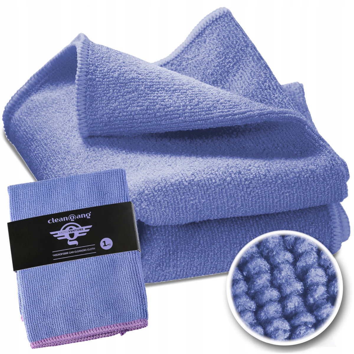 Universal double-sided microfiber cloth for polishing and cleaning