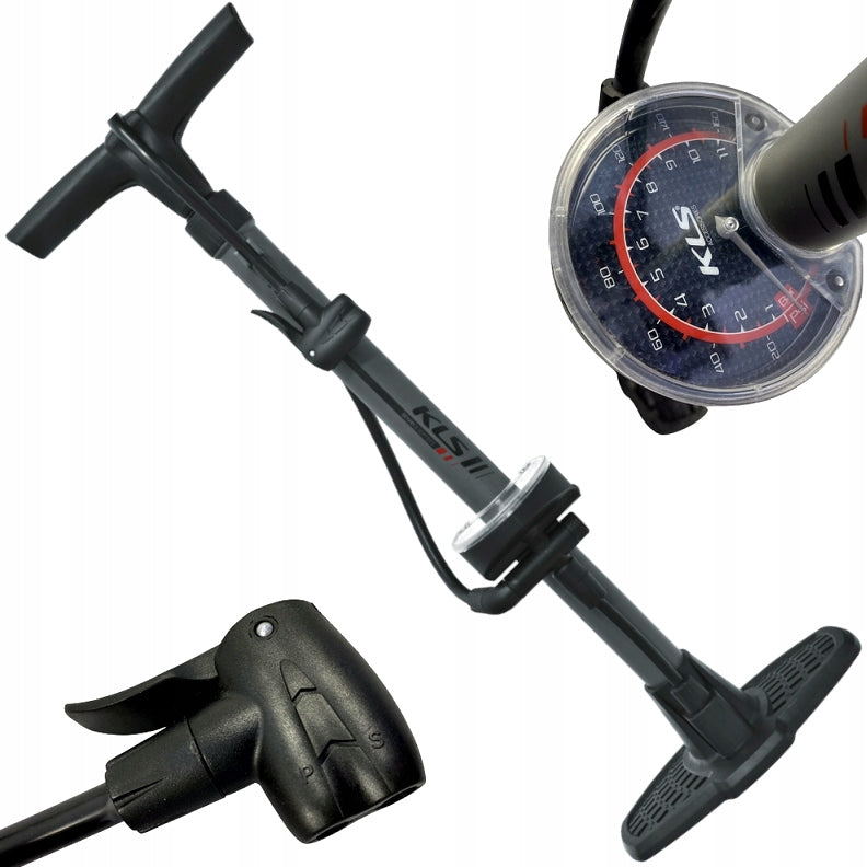 Universal floor pump KELLYS TWISTER PRO Presta / Schradder / Dunlop