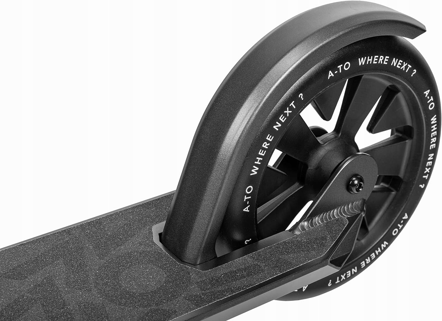 Universal scooter A-TO large wheels 20cm hand brake foot black mat Kind two-wheeled