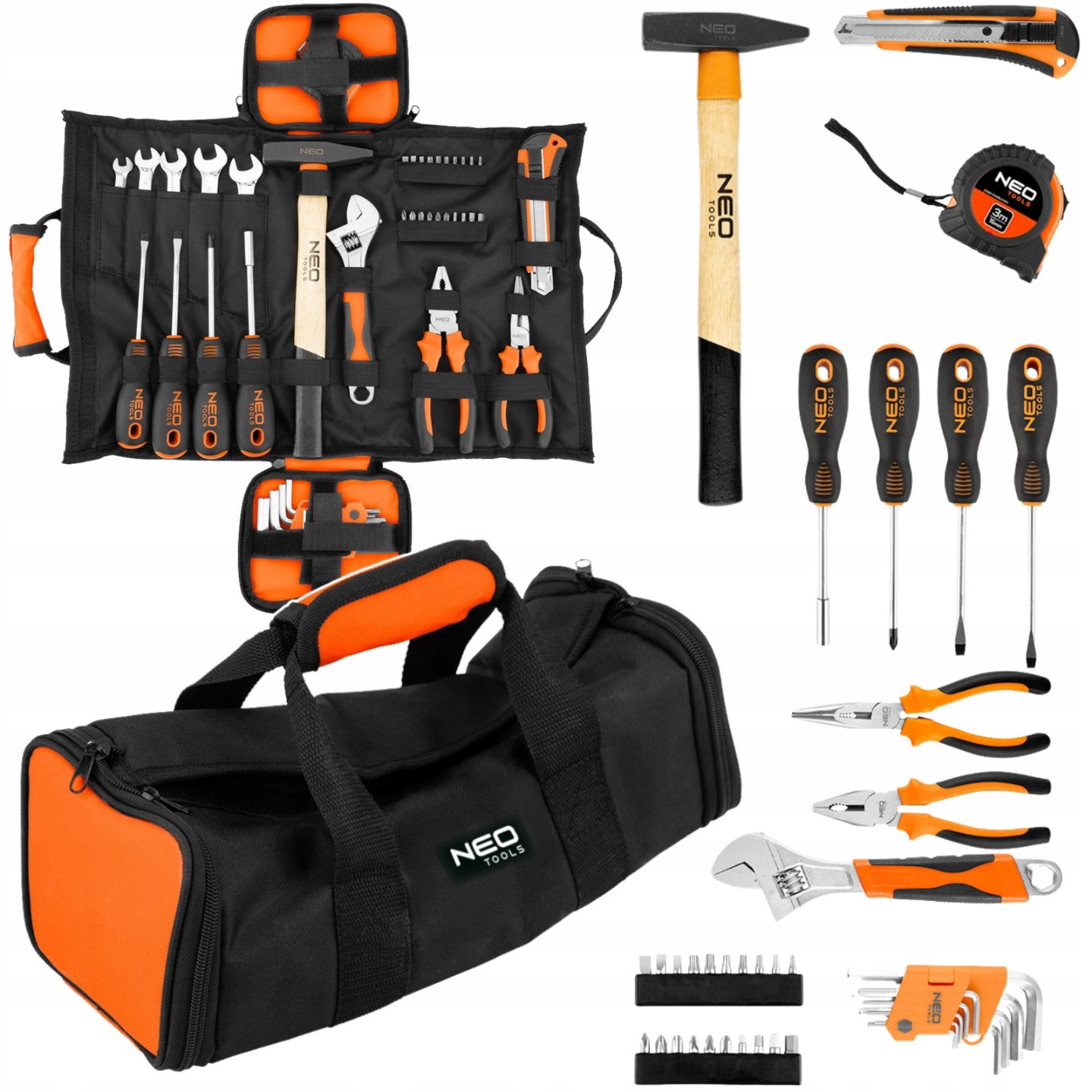 Universal set of tools 44 pcs keys bits soft bag NEO