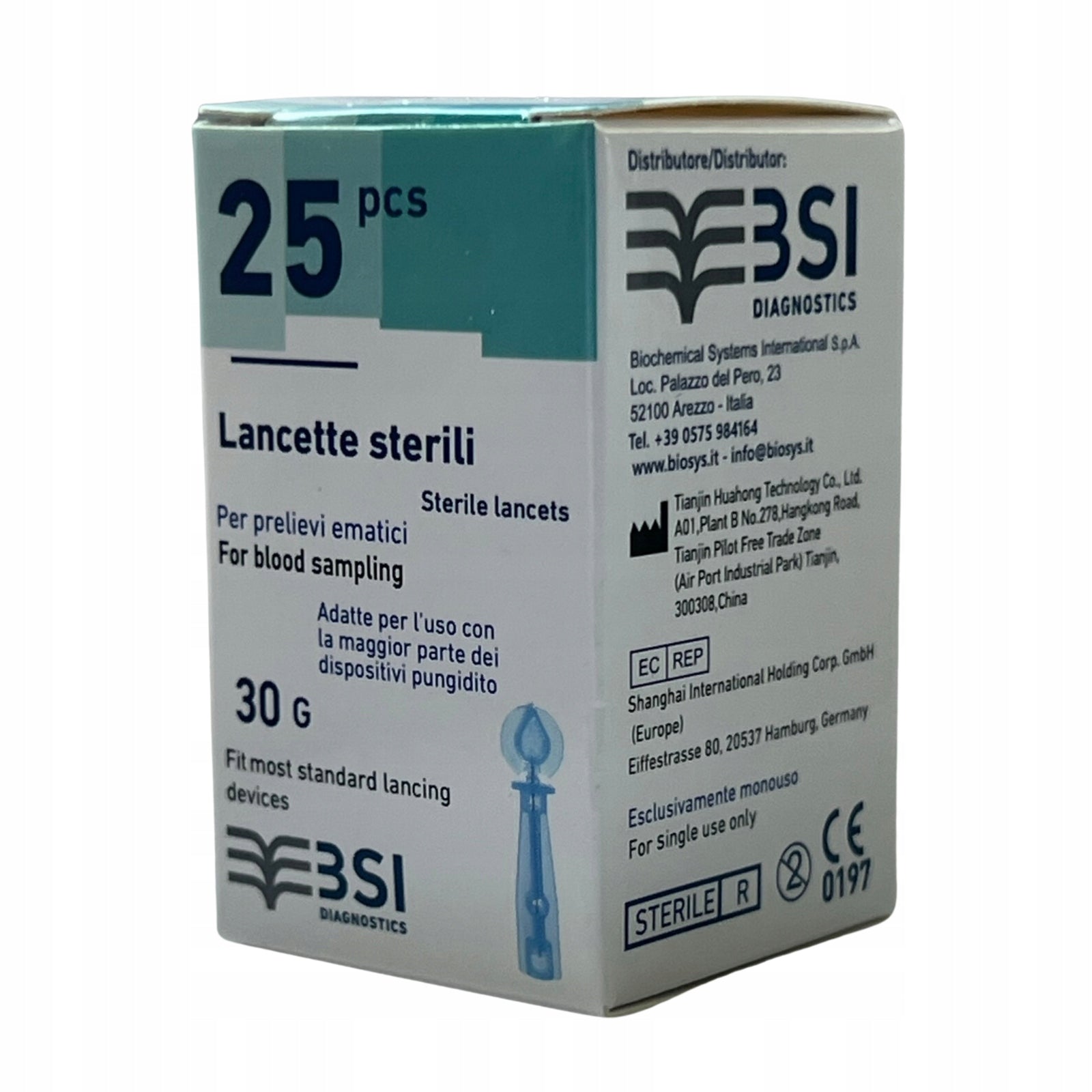 Universal sterile lancets BSI 30G 25 pcs.