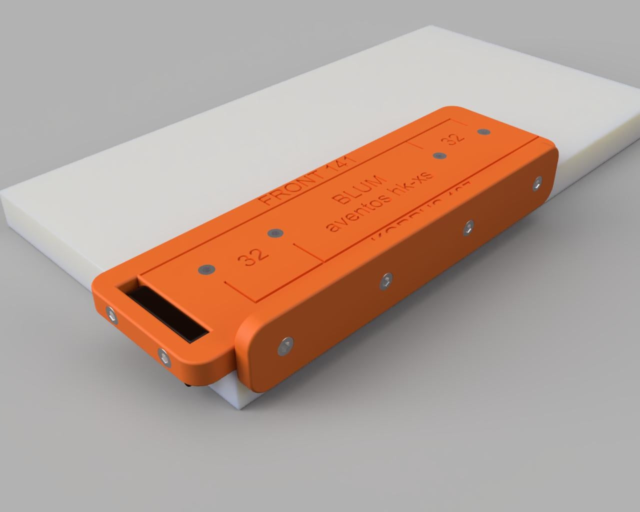 Universal template for mounting BLUM AVENTOS HK-XS actuator – front + body Brand no brand