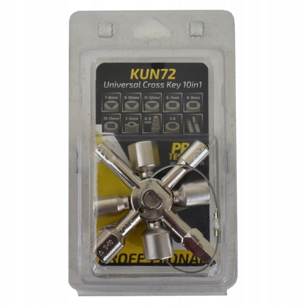 Universal wrench for gas and electric boxes 10in1 Manufacturer code PL1708