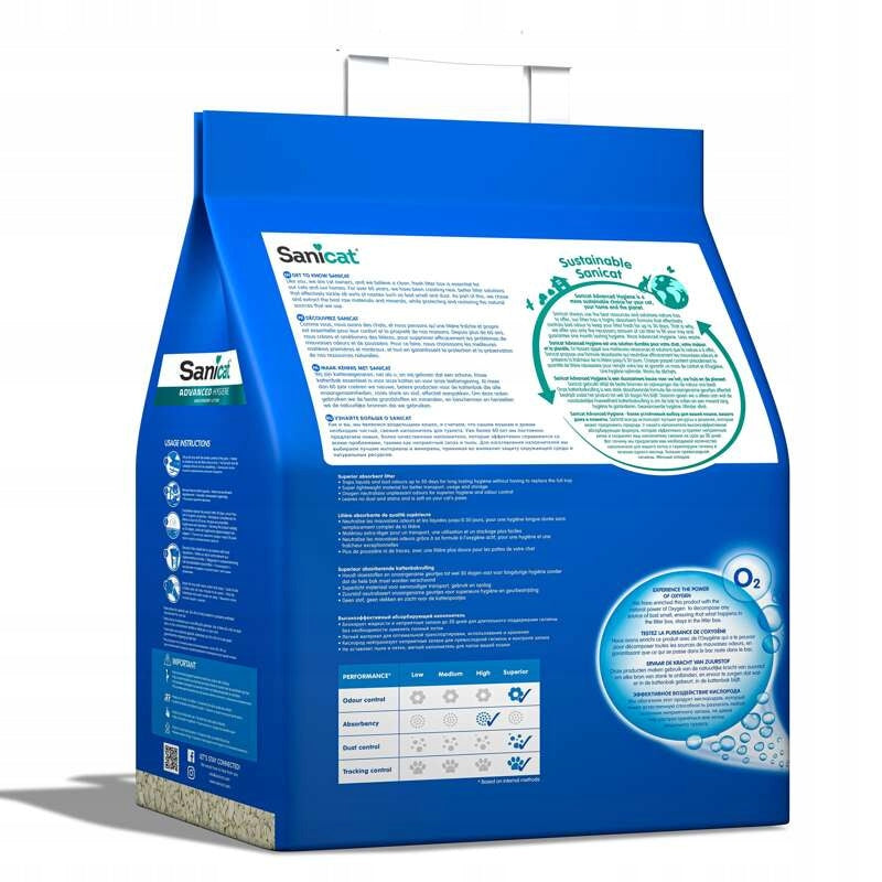 Unscented cat litter Sanicat Advanced Hygiene 5l Brand Sanicat