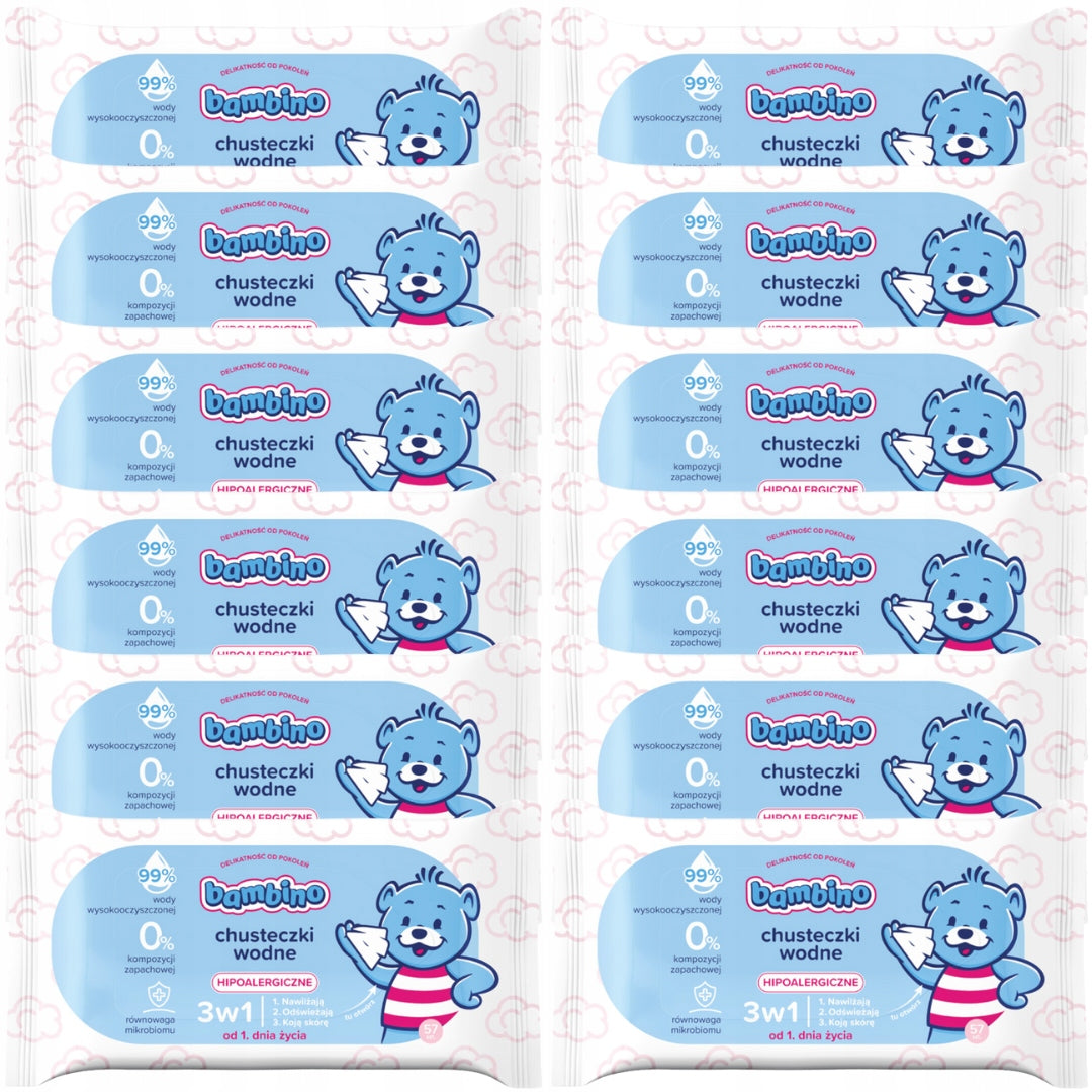 Unscented wet wipes BAMBINO 12x57