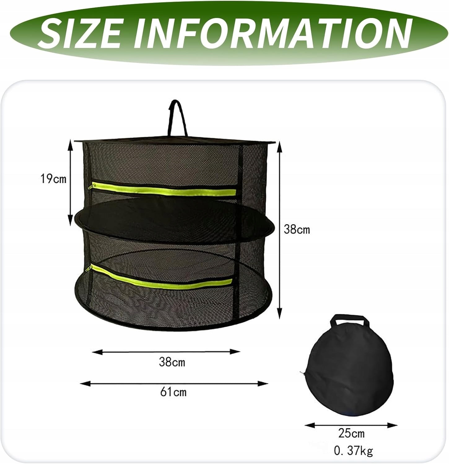 Up to 61x61x38cm drying herbs folding hanging black double layer Brand no brand