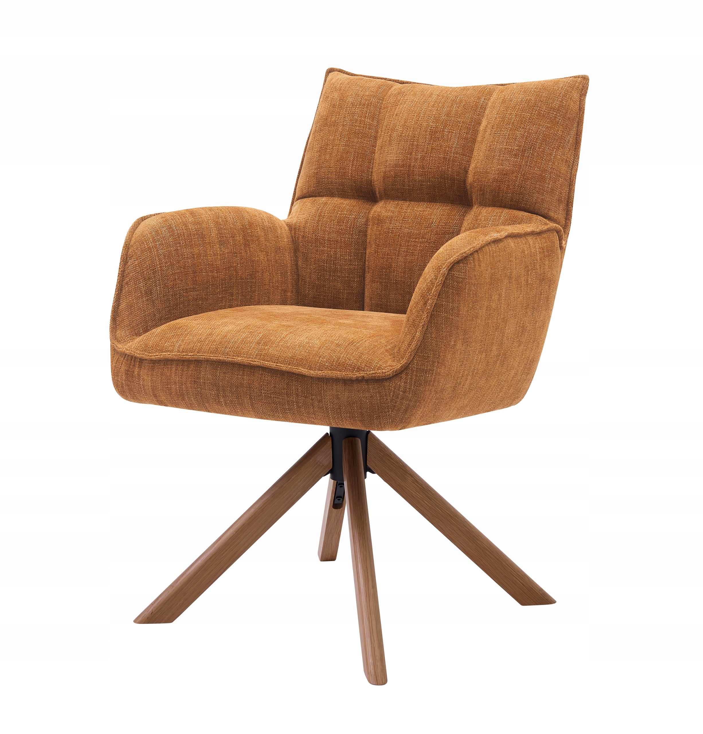 Upholstered Armchair for Living Room Swivel Rust Chair SCANDI MARILLA UNIQUE