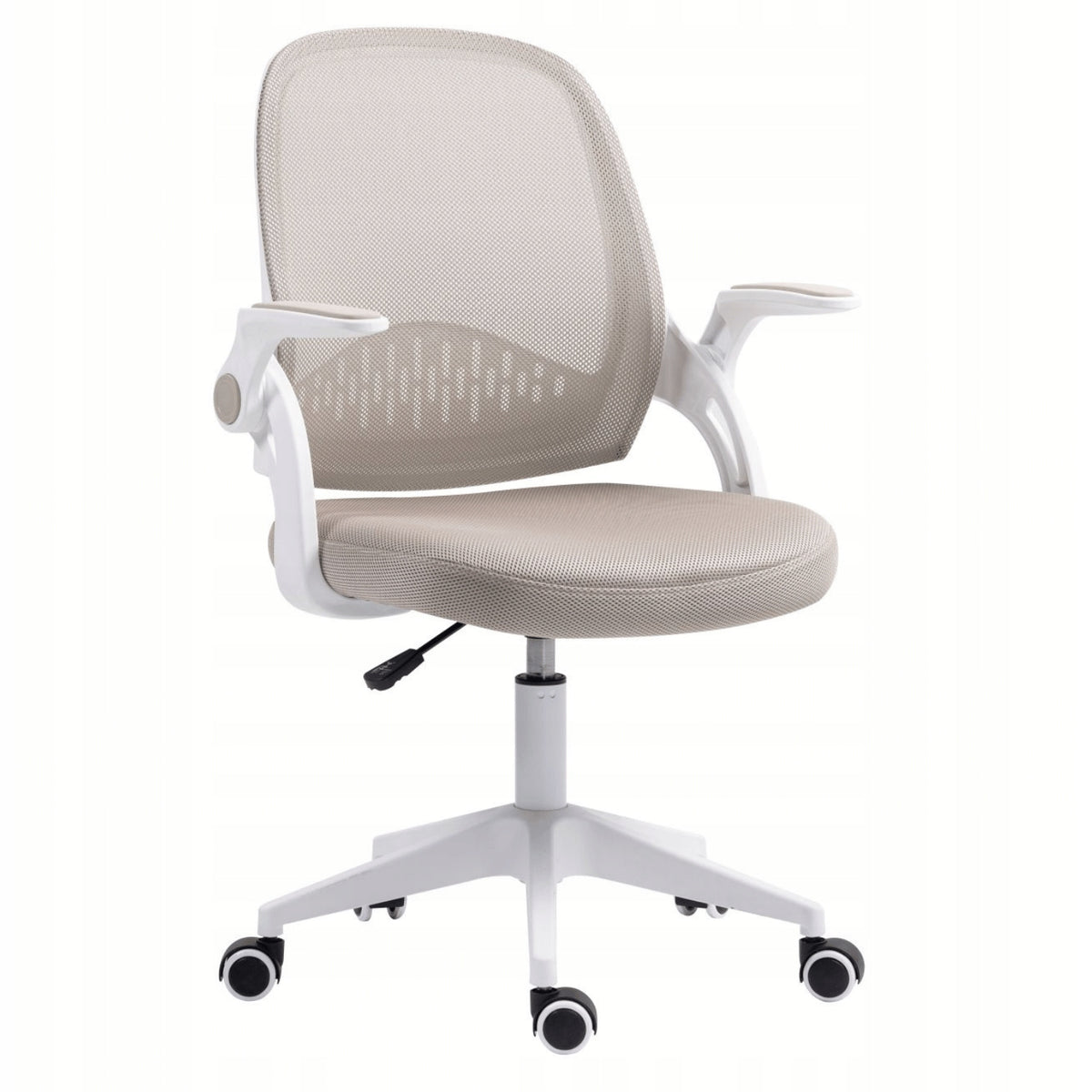 Upholstered Beige Swivel Chair For Computer Desk Ergonomic RORA Brand MONOVO