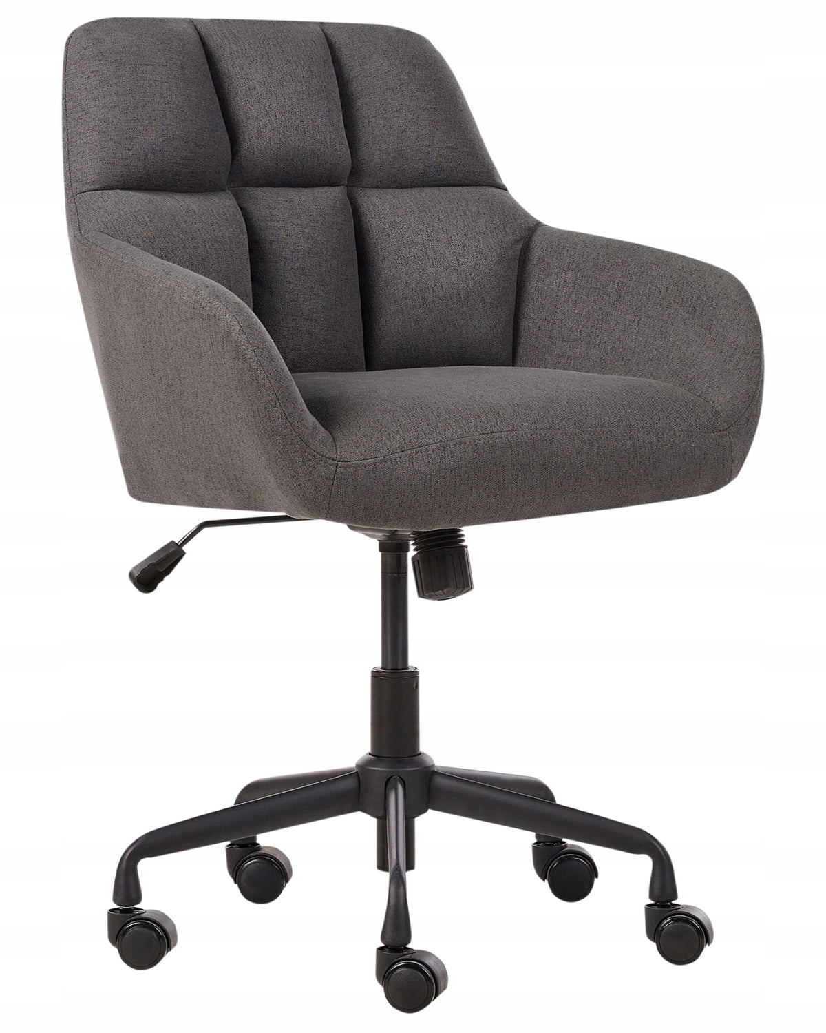 Upholstered Office Chair Metal Frame Grey