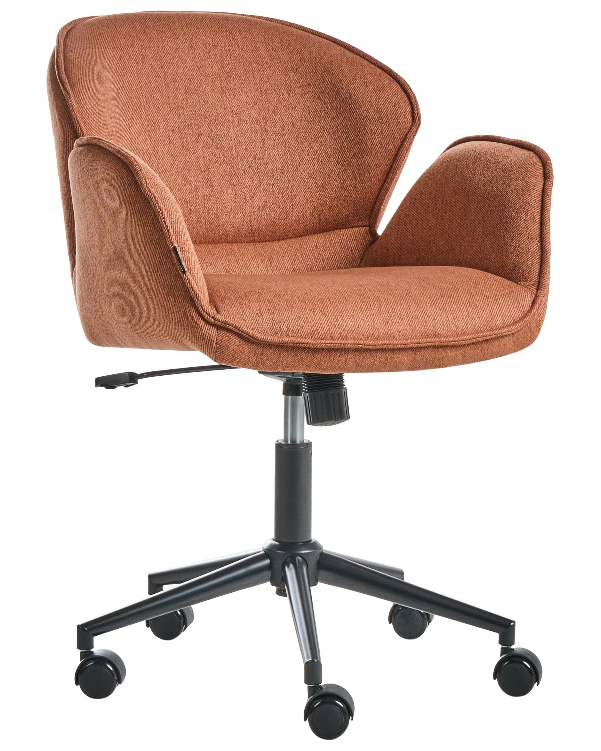 Upholstered Office Chair Metal Frame Orange