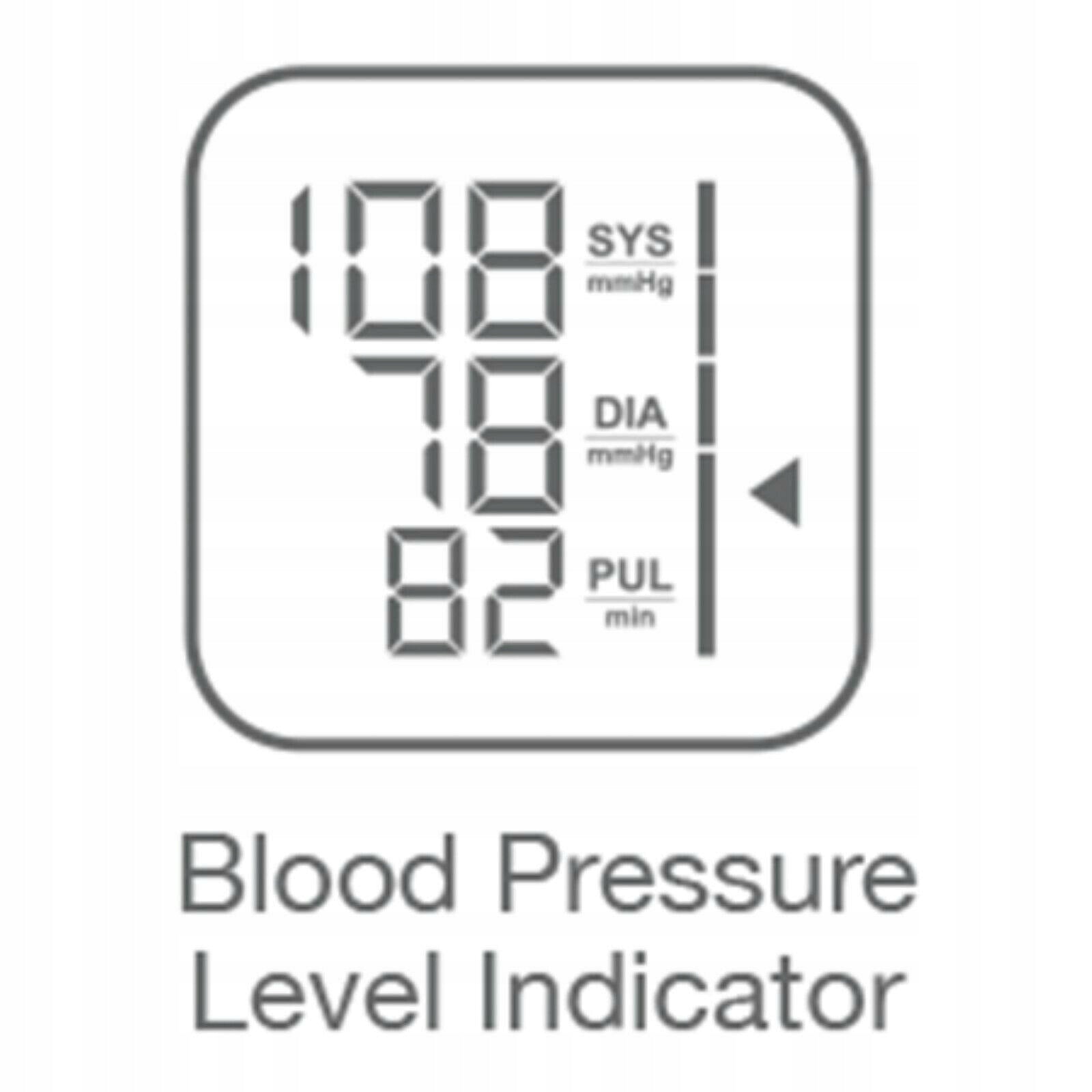 Upper Arm Blood Pressure Monitor, USB & Battery Digital Automatic Blue Medical device no