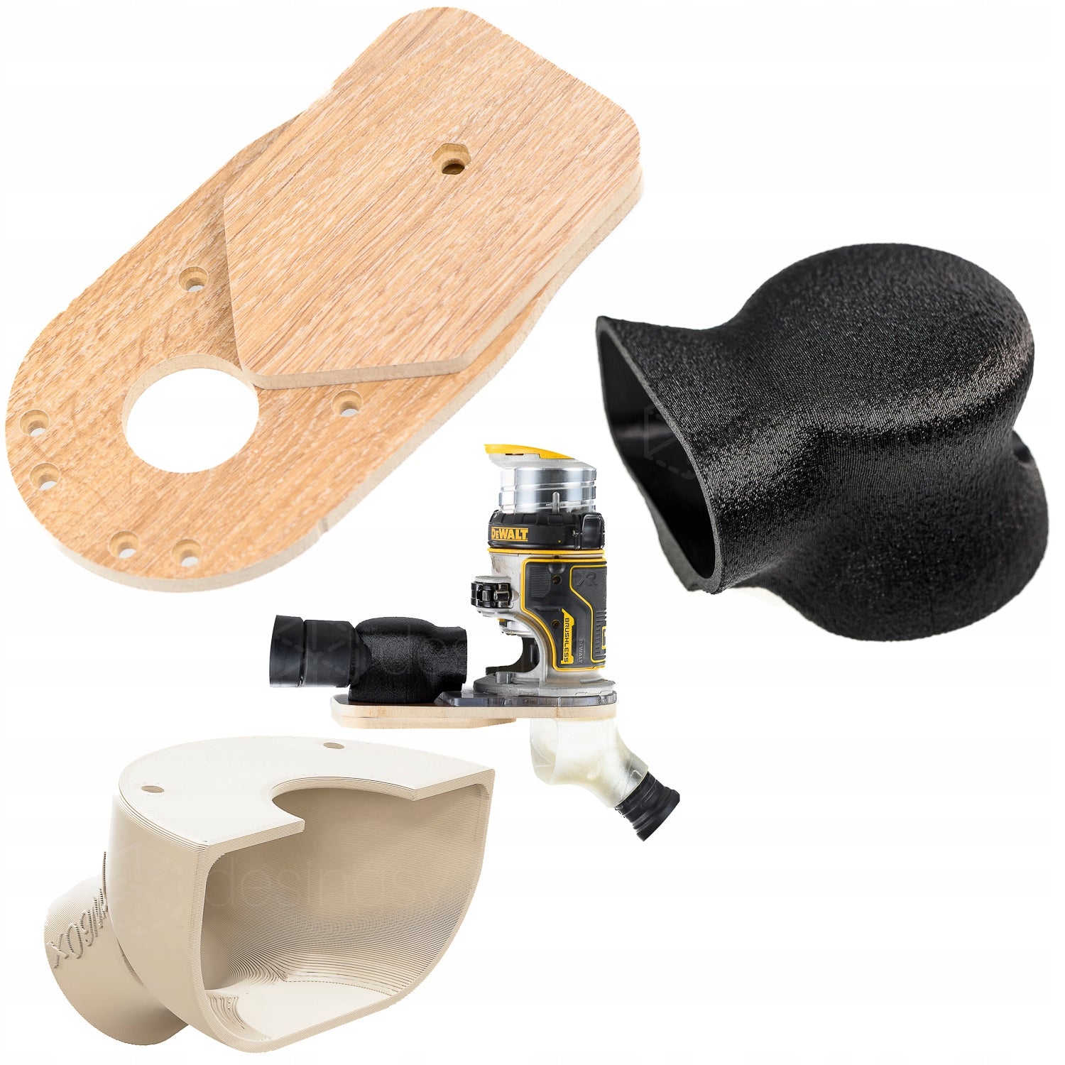 Upper Lower Base Suction Kit for DeWalt DCW604 DCW600 Milling Machine